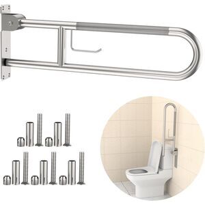 Toilet Grab Bar 30.3 Inch Brushed Nickel Anti-Slip Support Rail Stainless Steel
